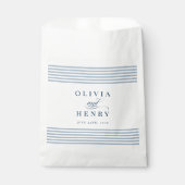 エレガントシーサイドコーストストライプブルー結婚ズ フェイバーバッグ (正面)