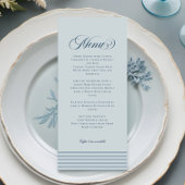 エレガントシーサイドコーストストライプブルー結婚ズ メニュー