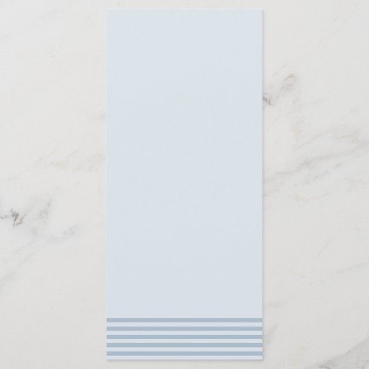 エレガントシーサイドコーストストライプブルー結婚ズ メニュー (裏面)