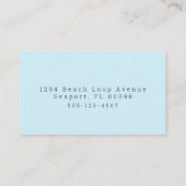 エレガントシーセルビーチコテージレンタルサービス 名刺 (裏面)
