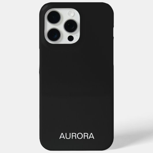 エレガントジェット黒パーソナライズされた名 –  Case-Mate iPhoneケース (裏面)
