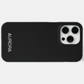 エレガントジェット黒パーソナライズされた名 –  Case-Mate iPhoneケース (裏面 (横))