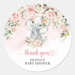 エレガントジャングル象赤面花金ゴールドシャワー ラウンドシール