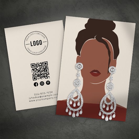 エレガントジュエリーイヤリング表示カード コーリングカード