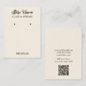 エレガントジュエリーイヤリング表示 名刺 (正面/裏面)