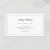 エレガントジュエリーデザイナーフォトコラージュ 名刺 (裏面)