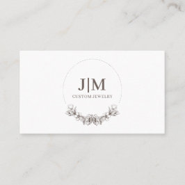 エレガントジュエリーデザイナーモノグラム名刺 名刺