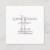 エレガントジュエリーデザイナー名刺 スクエア名刺 (裏面)