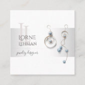 エレガントジュエリーデザイナー名刺 スクエア名刺 (正面)