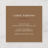 エレガントジュエリーデザイユニークナーロゴクラフター スクエア名刺 (裏面)