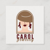 エレガントジュエリーデザイユニークナーロゴクラフター スクエア名刺 (正面)