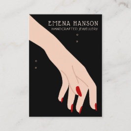 エレガントジュエリーブラックブレスレットハンドディスプレイカード 名刺