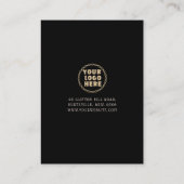 エレガントジュエリーブラックブレスレットハンドディスプレイカード 名刺 (裏面)