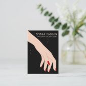 エレガントジュエリーブラックブレスレットハンドディスプレイカード 名刺 (スタンド正面)