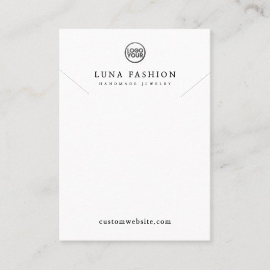 エレガントジュエリーロカスタムゴデザインシンプルホワイト コーリングカード (正面)