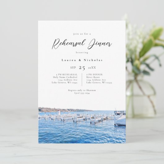 エレガントジュネーブウィスコンシンリハーサルディナー 招待状 (スタンド正面)