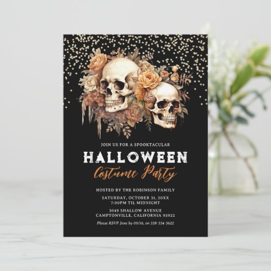 エレガントスカルフローラハローウィンパーティ 招待状 (スタンド正面)
