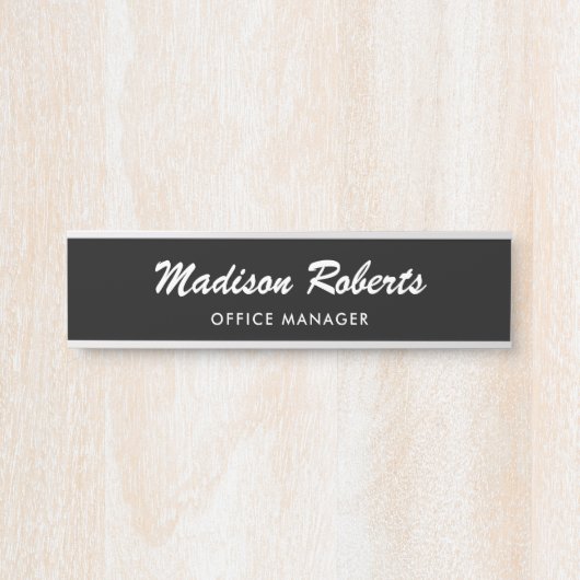 エレガントスクリはっきりしたプト白黒 サインプレート (正面)