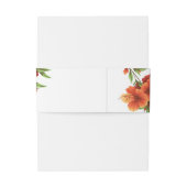 エレガントスクリプかわいらしトのオレンジ色のフローラ結婚の 招待状ベリーバンド (裏面例)