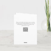 エレガントスクリプはっきりしたト白黒結婚の写真 サンキューカード (裏面)