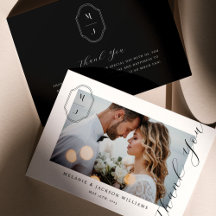 エレガントスクリプカスタムトモノグラム結婚の写真