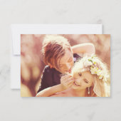 エレガントスクリプシンプルトの金ゴールド結婚の写真 出欠カード (裏面)