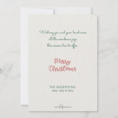 エレガントスクリプスタイリッシュトタイポグラフィクリスマスツリー シーズンカード (裏面)