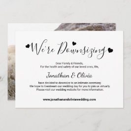 エレガントスクリプトのサイズを小さ結婚い写真 案内状