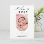 エレガントスクリプトの導入Archフォト誕生 案内状 (スタンド正面)