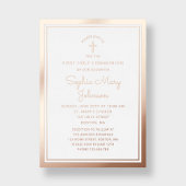 エレガントスクリプトの最初のバラ金ゴールド 箔招待状