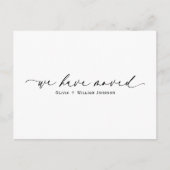 エレガントスクリプトを移動したミニマル版 ポストカード (正面)