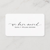 エレガントスクリプトを移動したミニマル版 名刺 (正面)