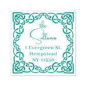 エレガントスクリプトケルト結び目模様縁ど差出人住所 セルフインキングスタンプ (デザイン)