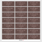 エレガントスクリプトシエナ結婚のゲスト住所 シール (シート)