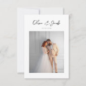 エレガントスクリプトタイポグラフィ結婚の サンキューカード (正面)