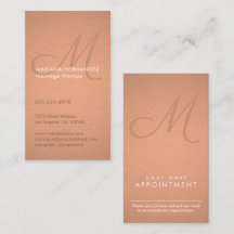 エレガントスクリプトフェイクモノグラム銅箔（垂直）