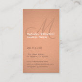 エレガントスクリプトフェイクモノグラム銅箔(垂直) 予約カード (正面)