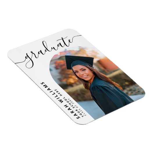 エレガントスクリプトモダンの卒業発表 マグネット (右側)