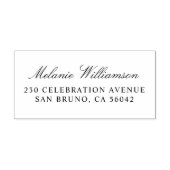 エレガントスクリプト名とクラシック差出人住所 ラバースタンプ (インプリント)