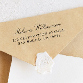 エレガントスクリプト名とクラシック差出人住所 ラバースタンプ