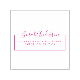 エレガントスクリプト名と差出人住所 |カスタム セルフインキングスタンプ