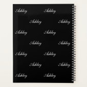 エレガントスクリプト名パターパーソナライズされたン プランナー手帳 (裏面)