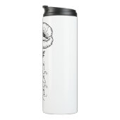 エレガントスクリプト名ポピー威厳がある誕生花 タンブラー (回転右)