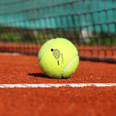 エレガントスクリプト名モノグラパーソナライズされたム テニスボール