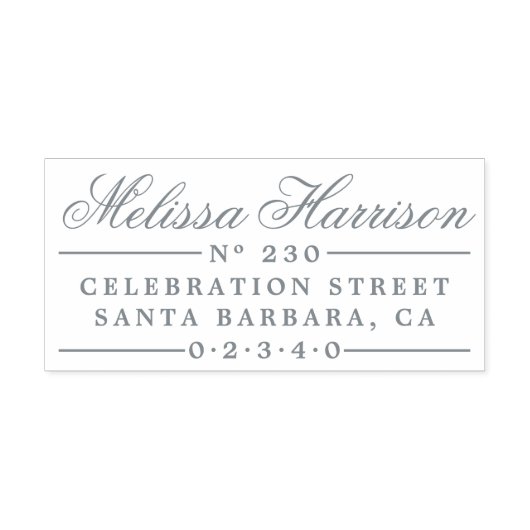 エレガントスクリプト名 |ヴィンテージ差出人住所 セルフインキングスタンプ (デザイン)
