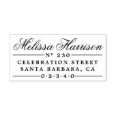 エレガントスクリプト名 |ヴィンテージ差出人住所 ラバースタンプ (インプリント)