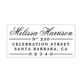 エレガントスクリプト名 |ヴィンテージ差出人住所 ラバースタンプ