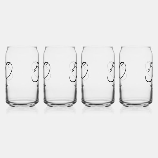 エレガントスクリプト名Age 50誕生日 ガラス缶 (右)