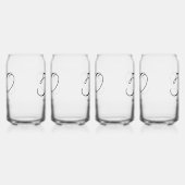 エレガントスクリプト名Age 50誕生日 ガラス缶 (左)