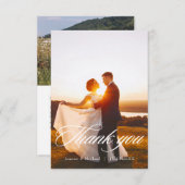 エレガントスクリプト結婚サンキューカードW注記 サンキューカード (正面/裏面)